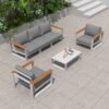 5 Seater Grandeur Lounge Suite – White Product Image Auz Sales Online