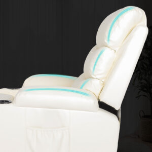 8-Point Electric Massage Recliner Chair - Pu Leather Lounge Sofa Armchair Celina Cream - Image 10