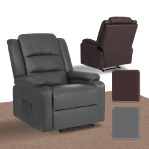 Home Recliner Chair - Pu Leather Sofa Lounge Armchair Marlo Grey – Auz Sales Online Home Recliner Chair - Pu Leather Sofa Lounge Armchair Marlo Grey - Image 10