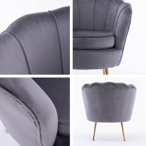 Velvet Shell Armchair