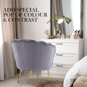 Velvet Shell Armchair