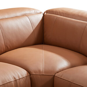 London 5 Seater Corner Sofa Chaise Genuine Leather Electric Recliner Power Slide Left Chaise - Image 3
