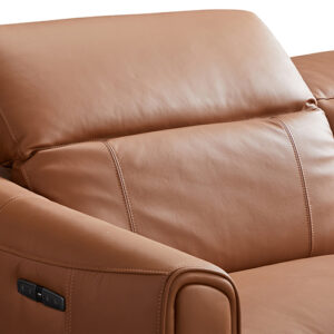 London 5 Seater Corner Sofa Chaise Genuine Leather Electric Recliner Power Slide Left Chaise - Image 9