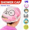 Reusable Women Girls Hair Wrap Waterproof Shower Bath Shower Cap Hat - Frog Product Image Auz Sales Online