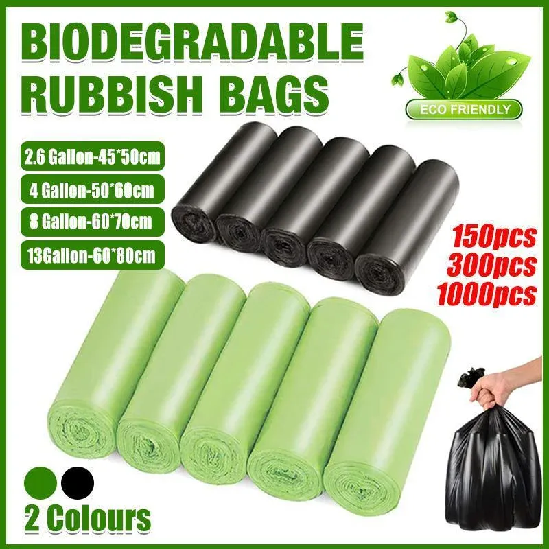 10Rolls Black Biodegradable Bin Liners Kitchen Garbage Bags 2.6Gl,4Gl,8Gl,13Gl - 50*60Cm-10Rolls(1000Bags) – Auz Sales Online 10Rolls Black Biodegradable Bin Liners Kitchen Garbage Bags 2.6Gl,4Gl,8Gl,13Gl - 50*60Cm-10Rolls(1000Bags)