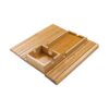 Bamboo Sofa Arm Tray Couch Phone Holder Anti-Slip For Snacks Drinks Product Image Auz Sales Online