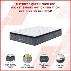 Queen Euro Top Pocket Spring Mattress – Motion Isolation Comfort With Certipur-Us® Certified Foam Layers - Image 3