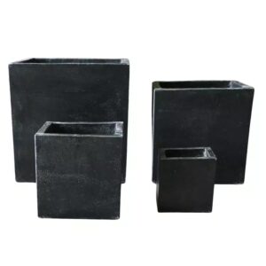 Modern Black Terrazzo Square Planters (Set Of 4) Bulk Set Savings – Auz Sales Online Modern Black Terrazzo Square Planters (Set Of 4) Bulk Set Savings - Image 2