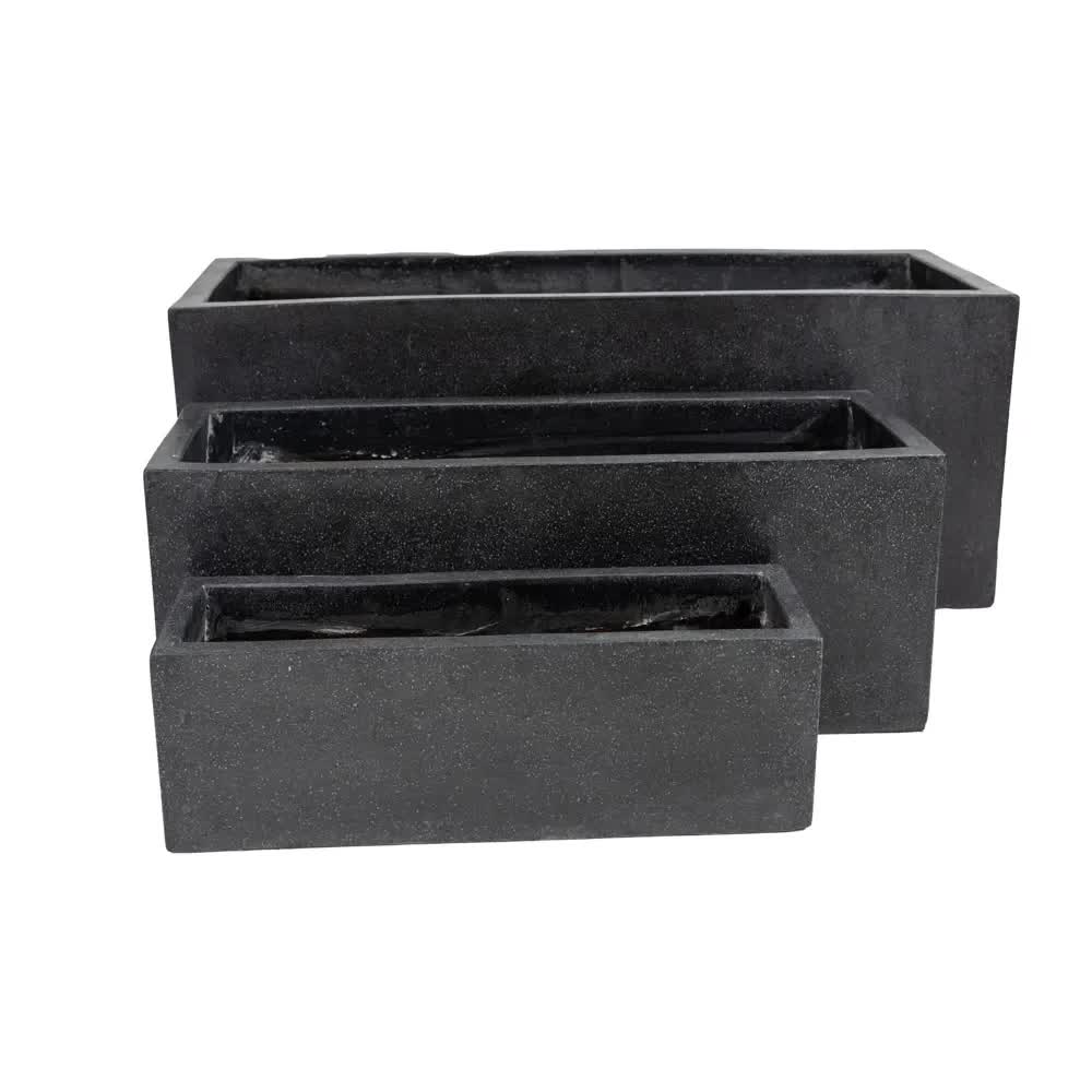 Luxury Black Terrazzo Concrete Planter Set Of 3 – Auz Sales Online Luxury Black Terrazzo Concrete Planter Set Of 3