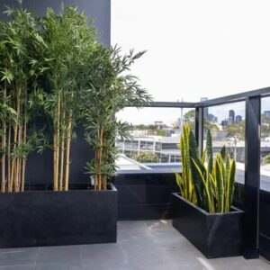 Luxury Black Terrazzo Concrete Planter Set Of 3 – Auz Sales Online Luxury Black Terrazzo Concrete Planter Set Of 3 - Image 2