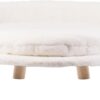 Pet Sofa Bed with Plush Cushion & Wooden Legs