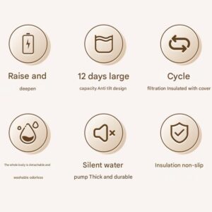 Orange Wireless Automatic Pet Water Fountain - 2.2L Motion Sensor Dispenser - Image 2