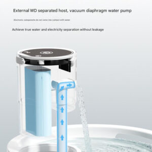 Orange Wireless Automatic Pet Water Fountain - 2.2L Motion Sensor Dispenser - Image 4