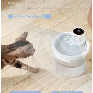 Orange Wireless Automatic Pet Water Fountain - 2.2L Motion Sensor Dispenser - Image 7