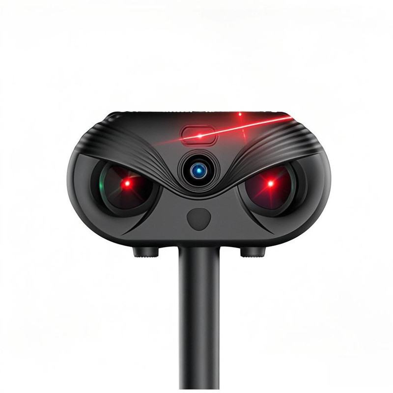Black Advanced Solar Powered Ultrasonic Animal Repeller - Outdoor Pest Deterrent With Motion Sensor, Strobe Light &Amp; Laser – Auz Sales Online Black Advanced Solar Powered Ultrasonic Animal Repeller - Outdoor Pest Deterrent With Motion Sensor, Strobe Light &Amp; Laser