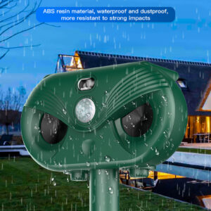 Black Advanced Solar Powered Ultrasonic Animal Repeller - Outdoor Pest Deterrent With Motion Sensor, Strobe Light &Amp; Laser – Auz Sales Online Black Advanced Solar Powered Ultrasonic Animal Repeller - Outdoor Pest Deterrent With Motion Sensor, Strobe Light &Amp; Laser - Image 6