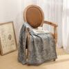 Grey Luxurious Paisley Jacquard Throw Blanket - Soft Wool Blend With Tassels, 120X150Cm, Lightweight Sofa &Amp; Nap Blanket Product Image Auz Sales Online