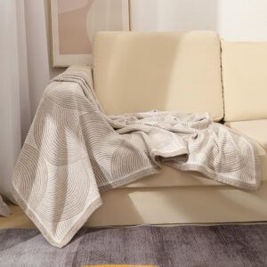Khaki Luxurious Paisley Jacquard Throw Blanket - Soft Wool Blend With Tassels, 120X150Cm, Lightweight Sofa &Amp; Nap Blanket - Image 3