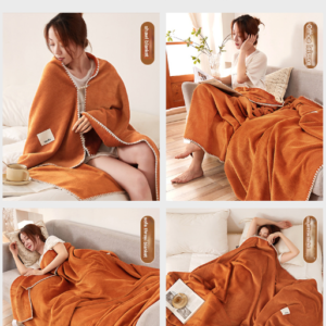 200*230Cm Orange Ultra-Soft Dual-Sided Waffle &Amp; Plush Fleece Blanket - Large Cozy Throw For Bed &Amp; Sofa – Auz Sales Online 200*230Cm Orange Ultra-Soft Dual-Sided Waffle &Amp; Plush Fleece Blanket - Large Cozy Throw For Bed &Amp; Sofa - Image 7