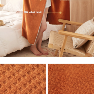 200*230Cm Milky White Ultra-Soft Dual-Sided Waffle &Amp; Plush Fleece Blanket - Large Cozy Throw For Bed &Amp; Sofa - Image 6