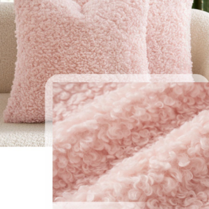 2 Pcs Red Cozy Teddy Boucle Cushion Cover - Plush Decorative Square Pillow Case For Sofa &Amp; Bed - Image 5