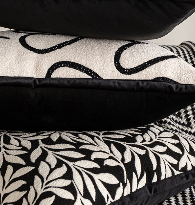 45*45Cm Trees Triangle Elegant Two-Piece Ins-Style Jacquard Pillow Covers - Black &Amp; White Sofa Decor – Auz Sales Online 45*45Cm Trees Triangle Elegant Two-Piece Ins-Style Jacquard Pillow Covers - Black &Amp; White Sofa Decor - Image 2
