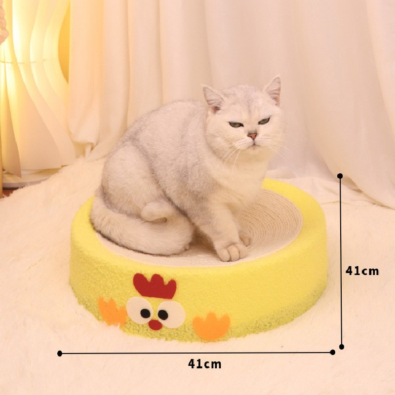 Round Braised Chicken In Yellow Sauce Large Cat Scratcher Bed 2 In 1 Sisal Scratching Pad &Amp; Plush Lounge Nest Durable Claw Grinder Mat For Indoor Cats – Auz Sales Online Round Braised Chicken In Yellow Sauce Large Cat Scratcher Bed 2 In 1 Sisal Scratching Pad &Amp; Plush Lounge Nest Durable Claw Grinder Mat For Indoor Cats - Image 4