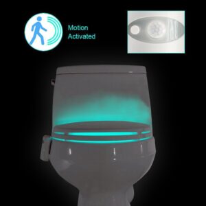 2-Pack 8-Color Led Toilet Night Light - Universal Fit Smart Motion Activated Bathroom Bowl Light, Multi-Color Cycle &Amp; Fixed Mode - Image 3