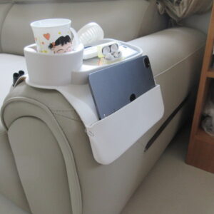 Light Blue Waterproof Silicone Couch Armrest Cup Holder Tray - Non-Slip &Amp; Anti-Spill, Multi-Slot Organizer For Drinks Bottle, Remote, Ipad &Amp; Snacks – Auz Sales Online Light Blue Waterproof Silicone Couch Armrest Cup Holder Tray - Non-Slip &Amp; Anti-Spill, Multi-Slot Organizer For Drinks Bottle, Remote, Ipad &Amp; Snacks - Image 3