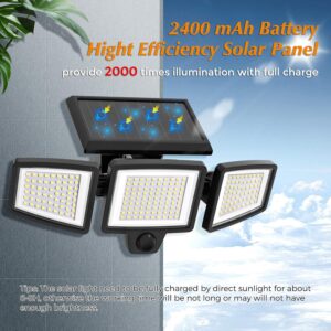 Solar Powered Motion Sensor Outdoor Light With Remote Control For Garden Garage And Front Door - Image 2