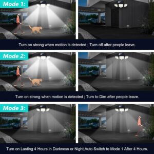 Solar Powered Motion Sensor Outdoor Light With Remote Control For Garden Garage And Front Door - Image 6
