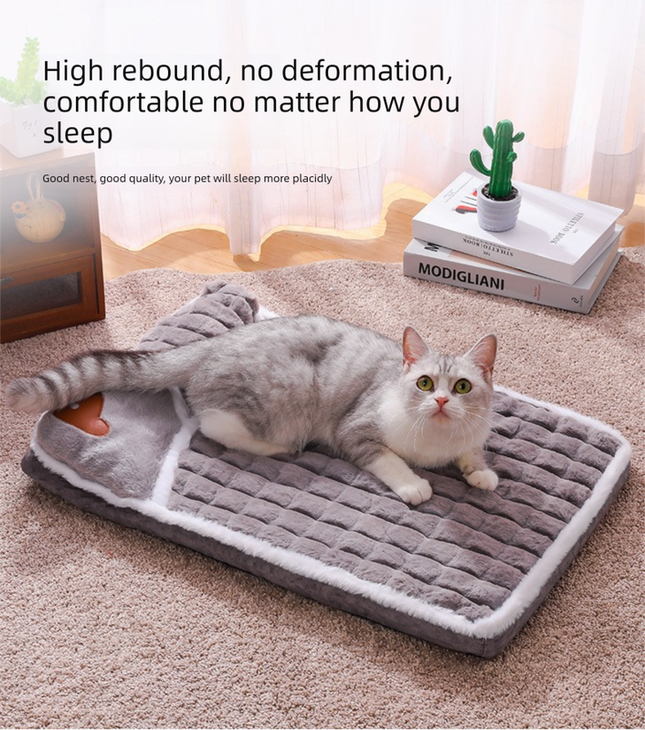 Thickened Pet Sofa Bed Xxl Size 100X70Cm Grey Dog Mat With Integrated Pillow Soft Washable Sleeping Pad For Dogs And Cats All Season Comfort – Auz Sales Online Thickened Pet Sofa Bed Xxl Size 100X70Cm Grey Dog Mat With Integrated Pillow Soft Washable Sleeping Pad For Dogs And Cats All Season Comfort - Image 6