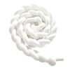 White 2M Nordic 3-Strand Hand-Braided Knot Long Pillow - Soft Plush Sofa Cushion, Room Decor for Bedroom & Living Room