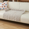 Light Grey Pet Sofa Protector &Amp; Calming Bolster Bed With Cable Knit - 75X75Cm Thickened Non Slip Furniture Cover For Cats &Amp; Dogs Product Image Auz Sales Online