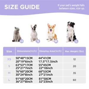 50X48X15 Cm Cute Square Plush Pet Bed With Removable Cover &Amp; 5 Bolsters Support - Green Daisies Machine Washable Calming Dog &Amp; Cat Sofa - Image 5