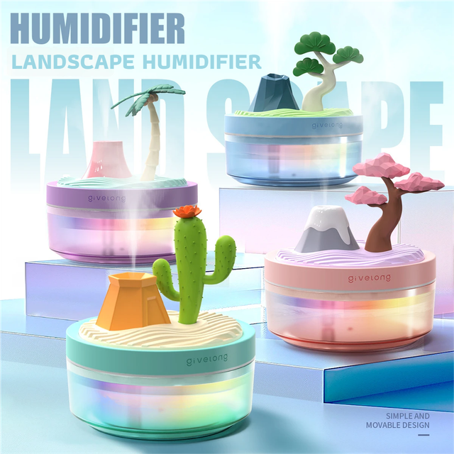 Cactus &Amp; Pine Tree Usb Portable Bionic Landscape Humidifier And Creative Potted Plant Air Diffuser - 7-Color Night Light &Amp; 2-Mode Mist Timer – Auz Sales Online Cactus &Amp; Pine Tree Usb Portable Bionic Landscape Humidifier And Creative Potted Plant Air Diffuser - 7-Color Night Light &Amp; 2-Mode Mist Timer - Image 2