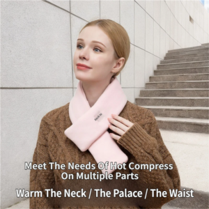 Pink Usb Powered Graphene Rapid Heated Scarf - 80 X 10 Cm Washable Winter Thermal Wrap With 3-Level Temp For Cervical Support &Amp; Pain Relief - Image 2