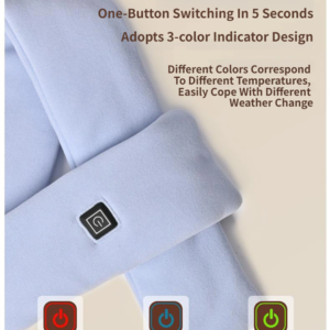 Beige Usb Powered Graphene Rapid Heated Scarf - 80 X 10 Cm Washable Winter Thermal Wrap With 3-Level Temp For Cervical Support &Amp; Pain Relief - Image 3