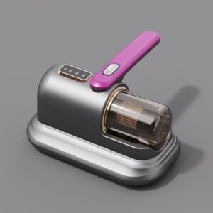 Greyish-purple Wireless Mite Vacuum Cleaner with UV Light - High Suction Handheld Bed Dust Mite Remover