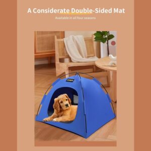 Khaki All-Weather Portable Pet Tent With Dual-Sided Cushion &Amp; Insect-Proof Mesh – M Size 50 X 50 X 45 Cm, Waterproof &Amp; Sun-Proof Outdoor Four Corner Dome Kennel For Dogs &Amp; Cats Travel Camping - Image 7