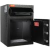2.5 Cub Depository Safe, Deposit Safe with Drop Slot, Electronic Code Lock and 2 Emergency Keys, 20.27'' x 13.97'' x 13.97'' Business Drop Slot Safe for Cash, Mail in Home, Hotel, Office