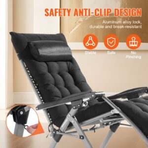 Zero Gravity Chair, 26 Inch Zero Gravity Recliner Lounge Chair For Indoor And Outdoor, Adjustable Anti Gravity Chair With Cushion, Headrest, Footrest, And Cupholder, 500 Lbs, Black – Auz Sales Online Zero Gravity Chair, 26 Inch Zero Gravity Recliner Lounge Chair For Indoor And Outdoor, Adjustable Anti Gravity Chair With Cushion, Headrest, Footrest, And Cupholder, 500 Lbs, Black - Image 5