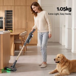 Devanti Cordless Vacuum Cleaner With Auto-Empty Dust Station, 18Kpa Powerful Suction 1.05Kg Lightweight 40Mins Runtime 3-Speed Led Floor Head Washable Hepa Filter Stick Vacuum, Grey - Image 8