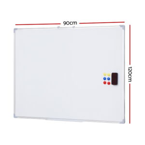 Magnetic Whiteboard 90X120Cm Erase Board Marker Eraser Tray Home Office School - Image 2