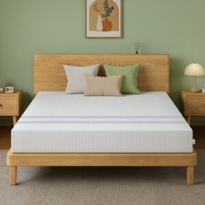 BedStory king reversible gel memory foam mattress showing its 4-layer 20cm construction profile.