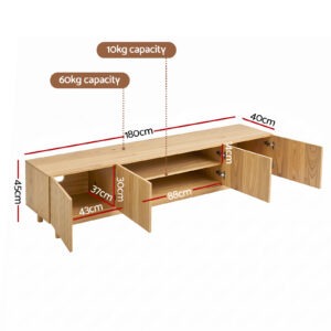 Artiss Tv Unit Entertainment Unit Storage Cabinet 180Cm Pine Product Image