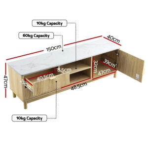 Artiss Tv Unit Entertainment Unit Storage Drawer Shelf 150Cm Pine Product Image